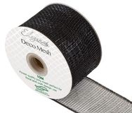 Eleganza Deco Mesh 63mm x 10m Black No.20 - Organza / Fabric